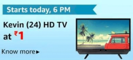 Kevin 61 cm (24 Inches) HD Ready LED TV KN24832 (Black) | With Inbuilt Soundbar