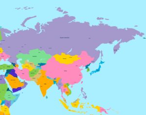 map of asia with capital cities