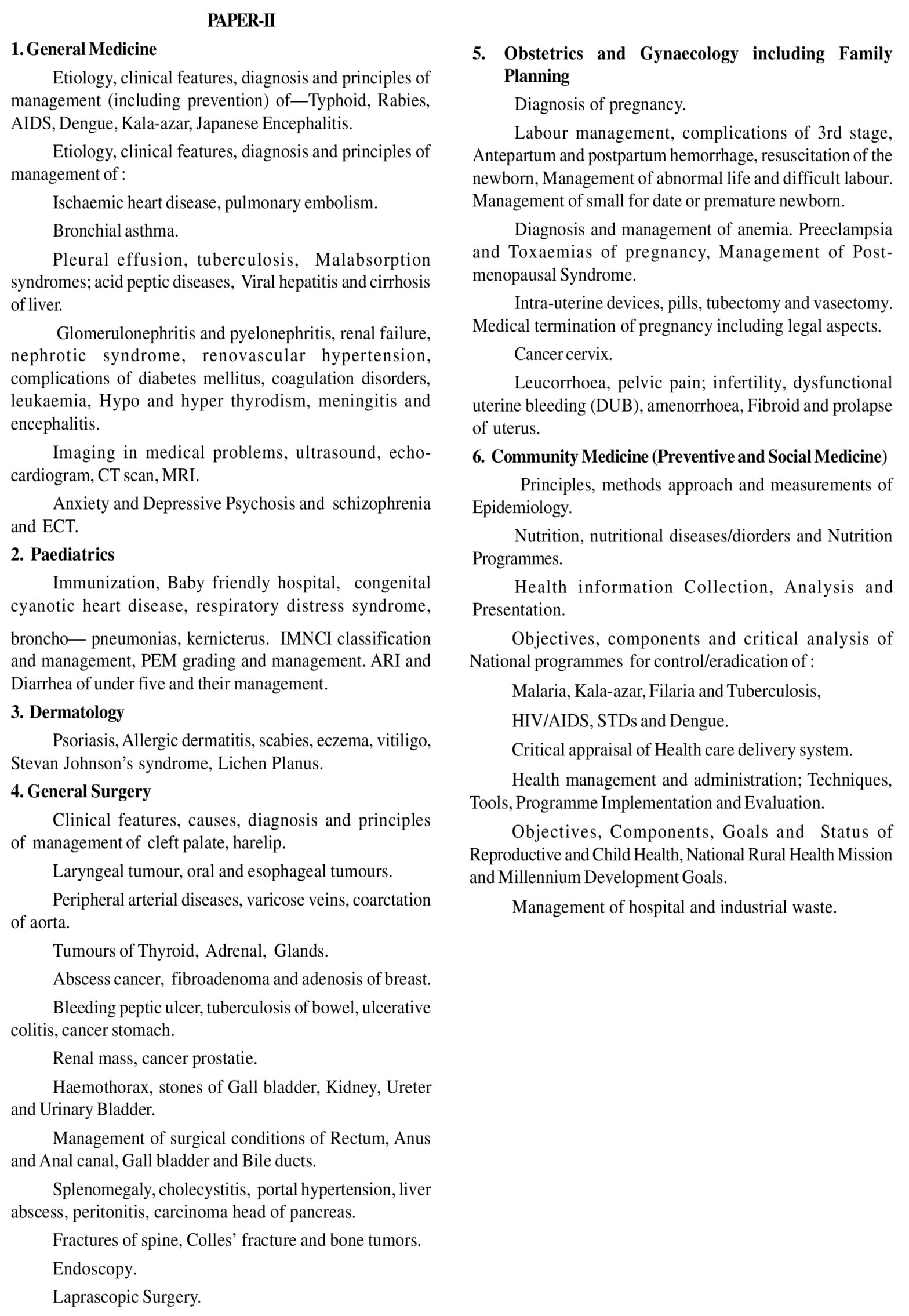 UPSC Medical Science Syllabus for IAS Mains 2023, Download PDF