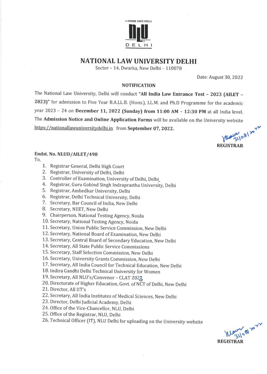 AILET 2023, Exam Date, Syllabus, Form, Fees, Seats_40.1