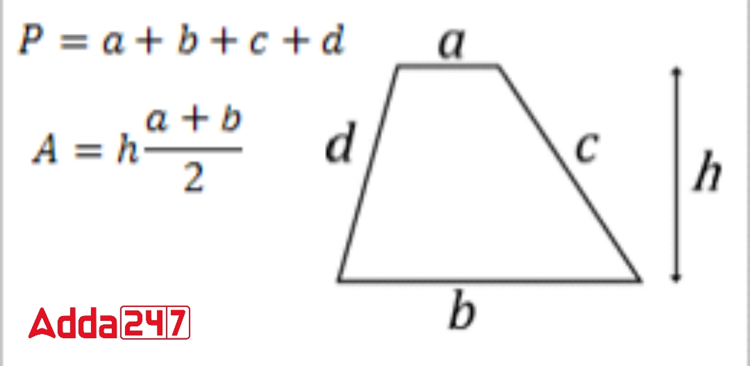 Trapezium: Area, Formula, Shape, Properties, Figure, Definition_90.1