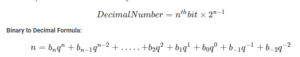 Binary to Decimal Conversion, Converter, Formula