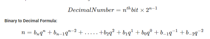 Binary to Decimal Conversion, Converter, Formula