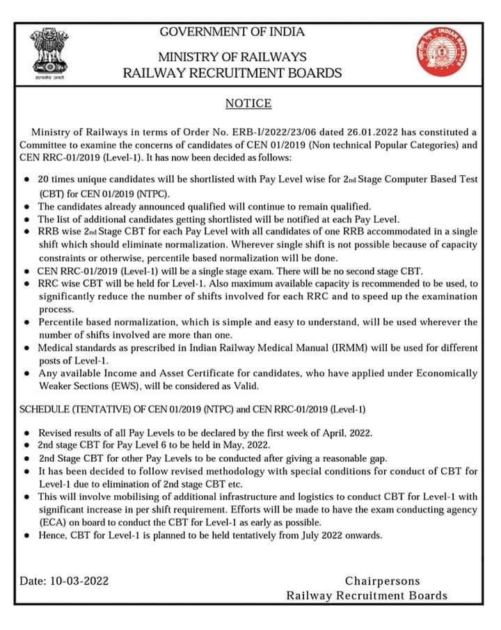 RRC Group D CBT 1 Exam Date 2022 Announced (Tentative), Exam Schedule, Selection Procedure @ rrbcdg.gov.in | RRC গ্রুপ ডি CBT 1 পরীক্ষার তারিখ 2022 ঘোষণা হয়েছে_40.1