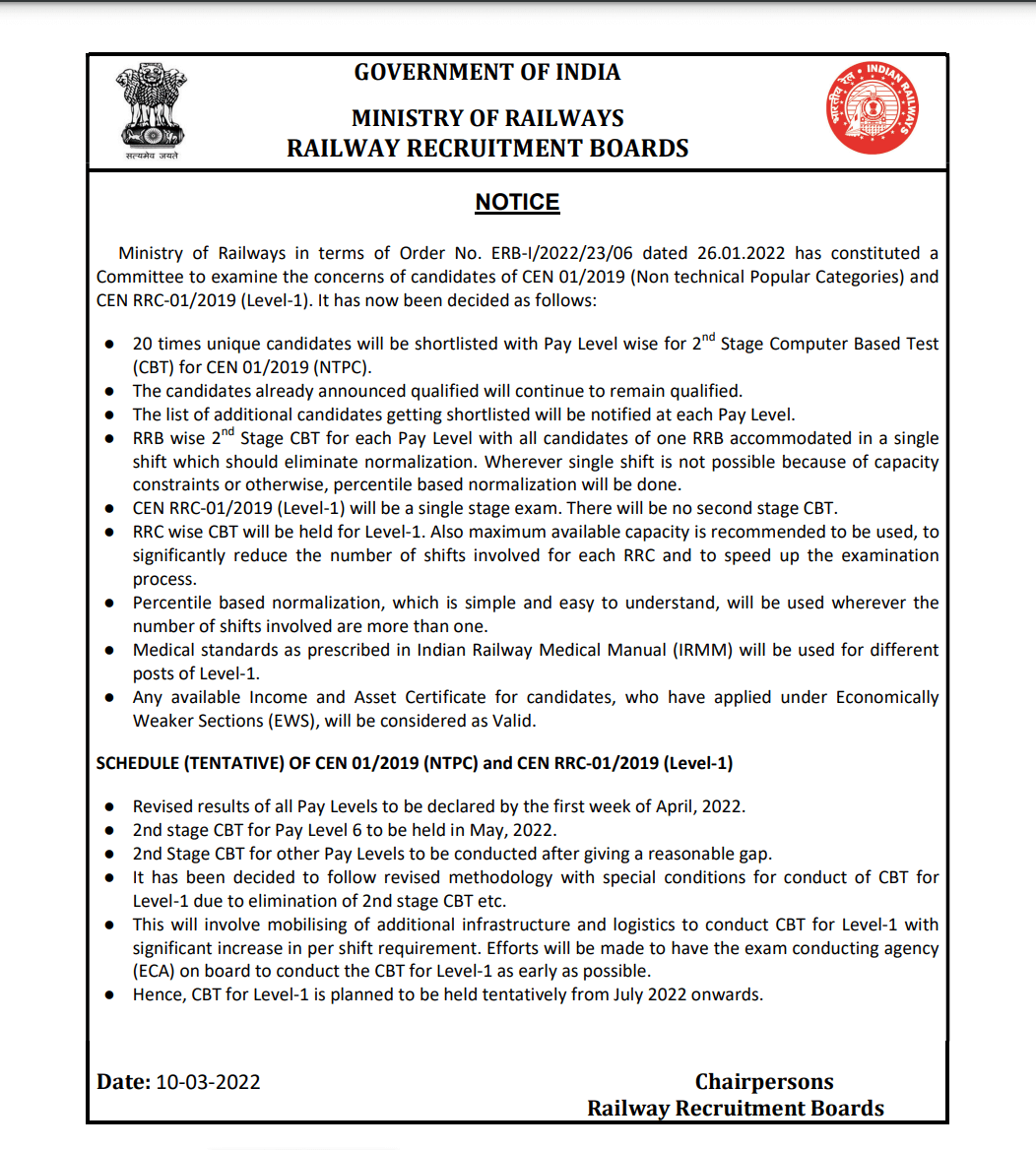 RRB NTPC 2022 CBT 2 Exam Date, CBT 1 Result Date, Exam Pattern, Vacancy | RRB NTPC 2022 CBT 2 தேர்வு தேதி, CBT 1 முடிவு தேதி, தேர்வு முறை, காலியிடம்_40.1