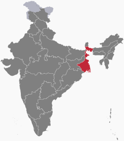 Where is West Bengal on the India map? A) West, B) The Middle East, C) East, D) North East_40.1