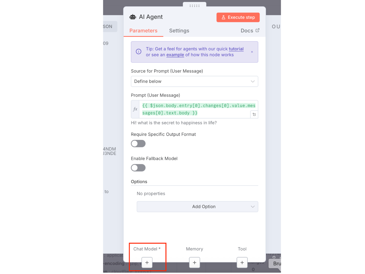 Configure chat model