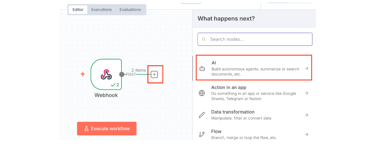 AI Node options