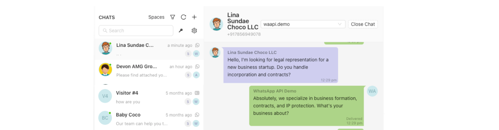 Chakra Chat WhatsApp Business API solution for Law firms 