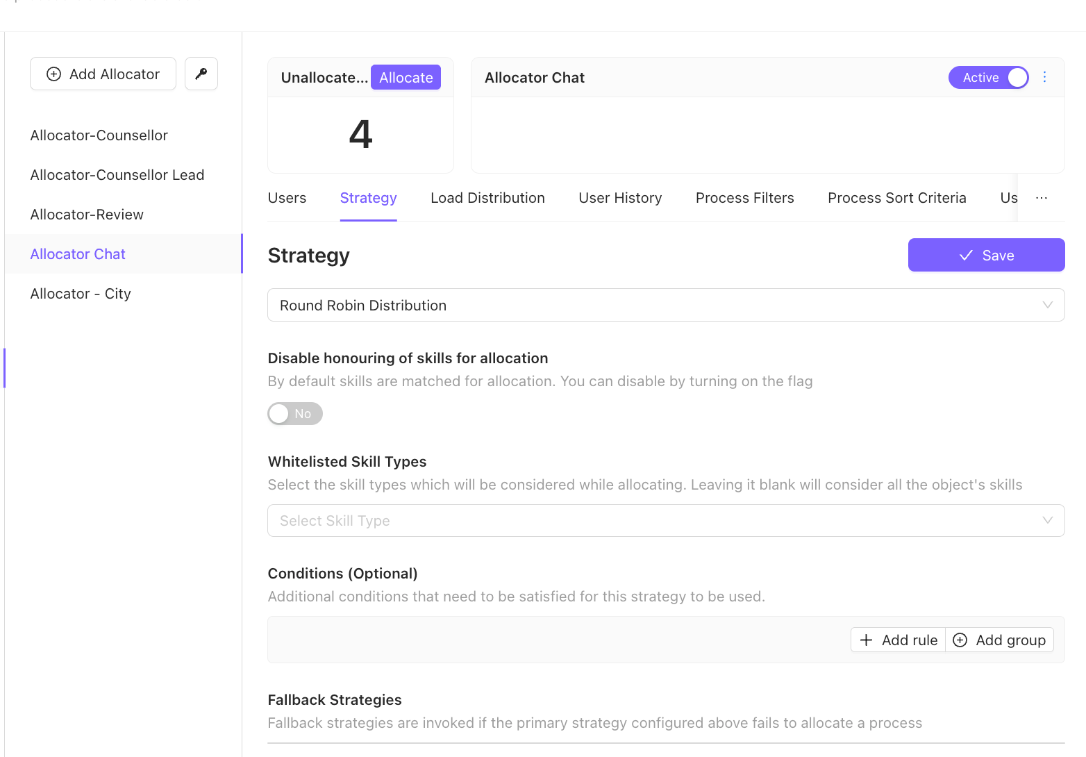 Chakra Lead Allocator Engine