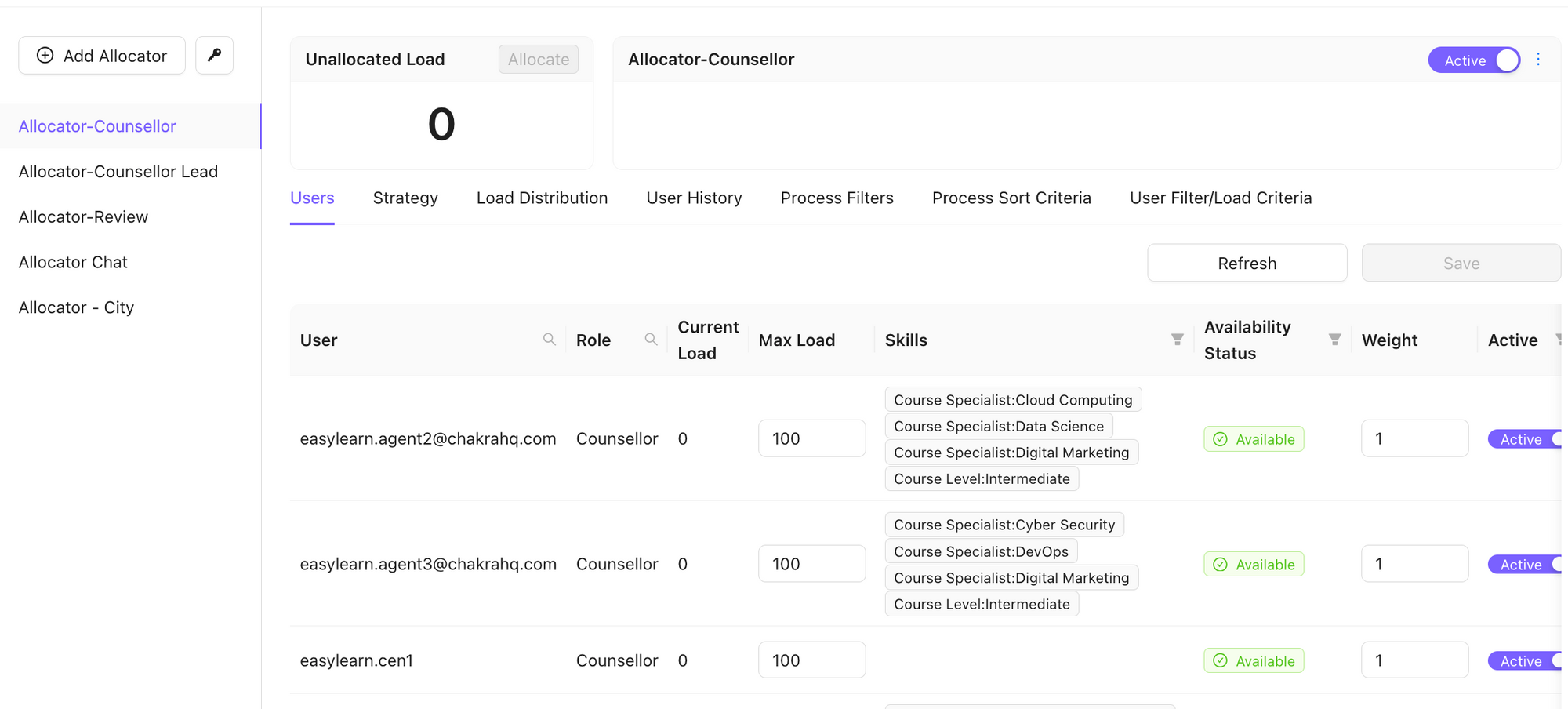 Lead Assignment Allocator in Chakra Sales CRM