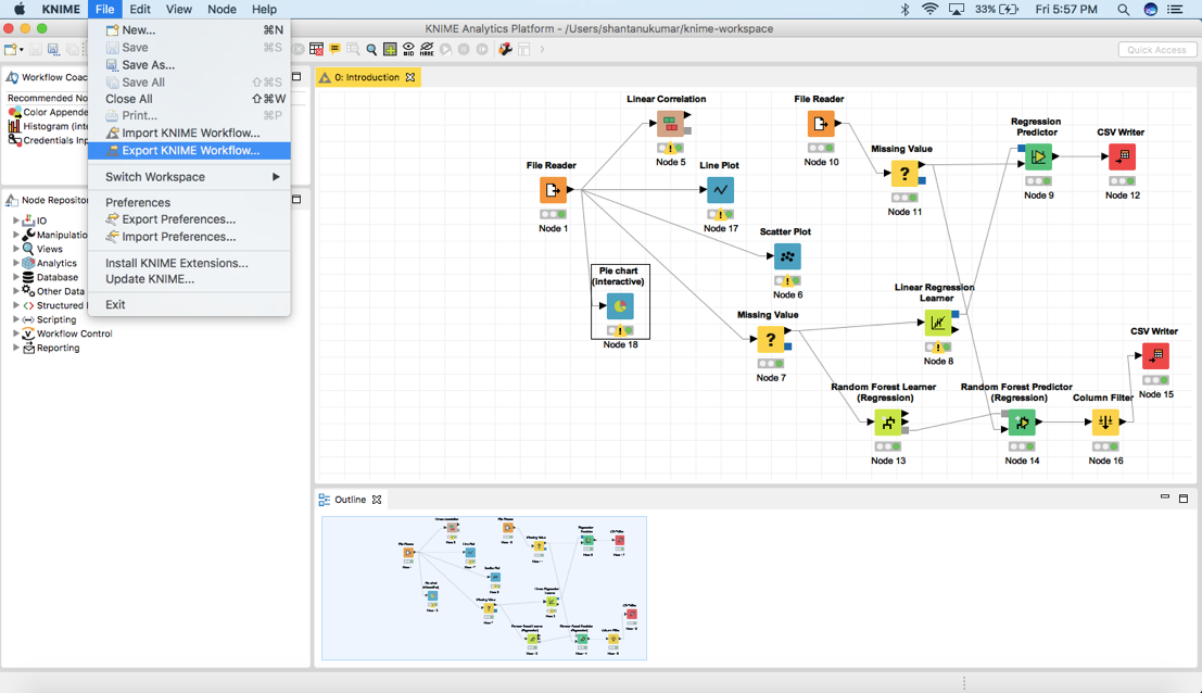 Building your first machine learning model using KNIME (no coding)