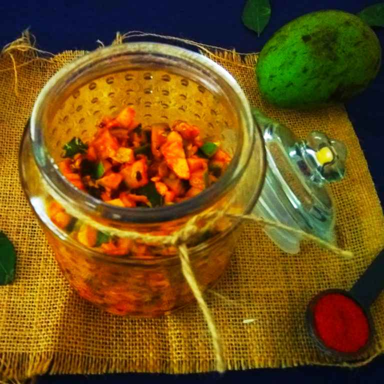 Kerala Style Instant Raw Mango Pickle Recipe By Rekha Unni At Betterbutter