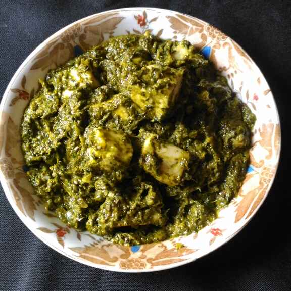 Spinach Cottage Cheese In Hyderabad S Style Recipe By Runu