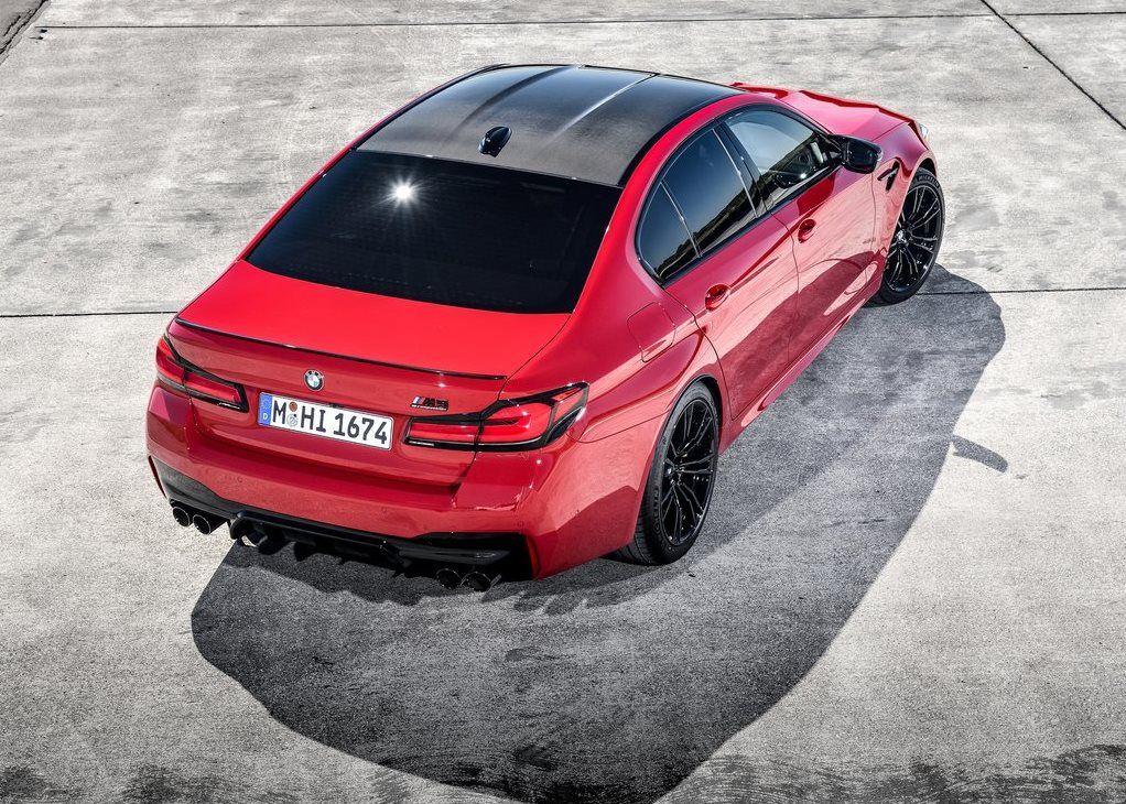 BMW M5 Competition top-down rear