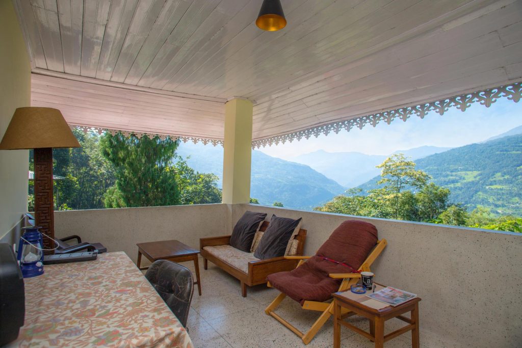 Furnished balcony with a view