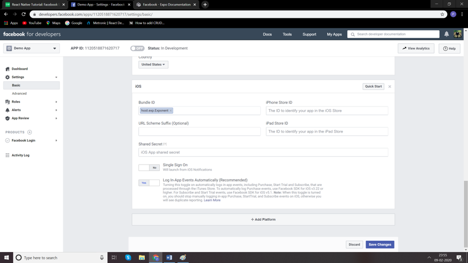 React Native Social Login Facebook Codeplateau Technology Solutions