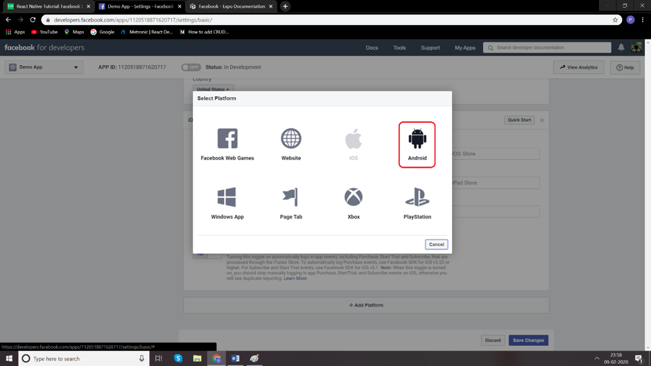 React Native Social Login Facebook Codeplateau Technology Solutions