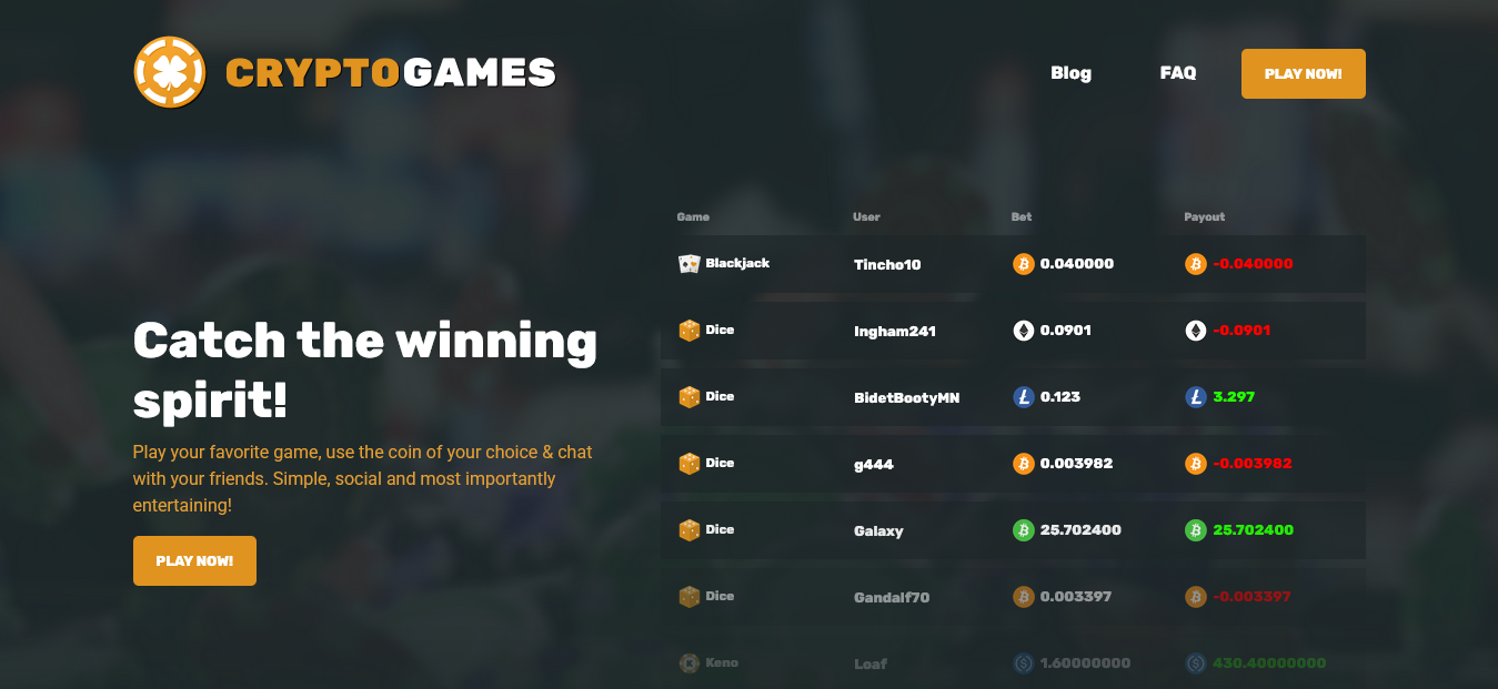 Crypto.Games Plataforma