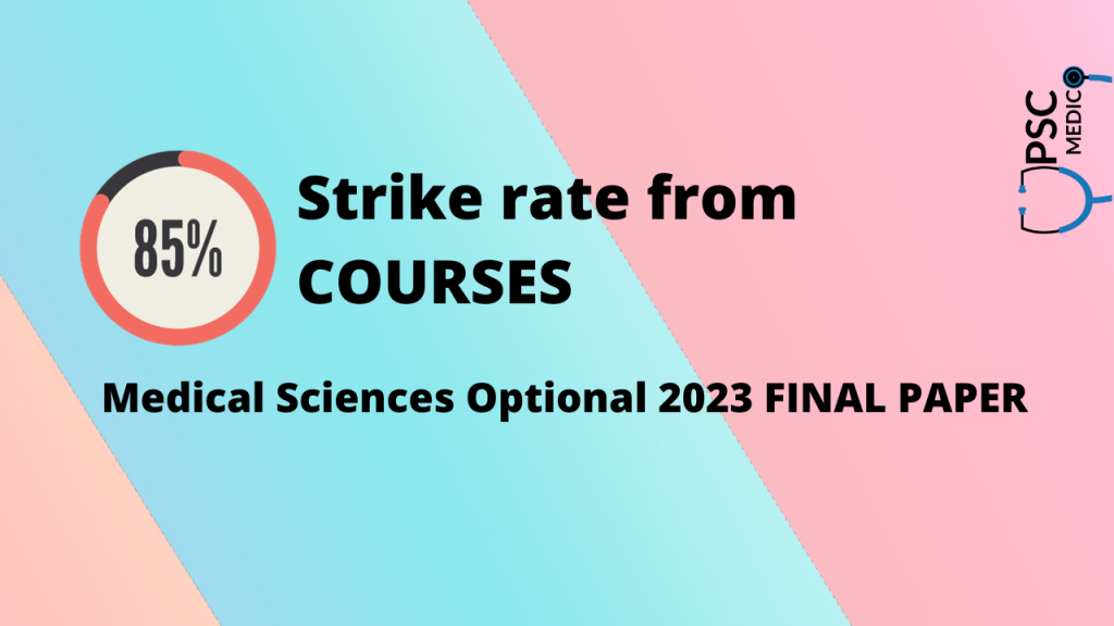 UPSC Medical Sciences Optional 2023 Question Paper UPSC Medico