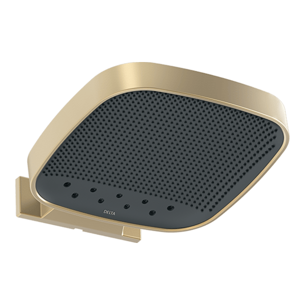 Delta MagnaDrizzle 15" square multi-function showerhead with wall-mount shower arm in Champagne Bronze - ISH1121-CZ