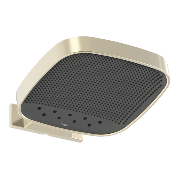 Delta MagnaDrizzle 15" square multi-function showerhead with wall-mount shower arm in Polished Nickel - ISH1121-PN