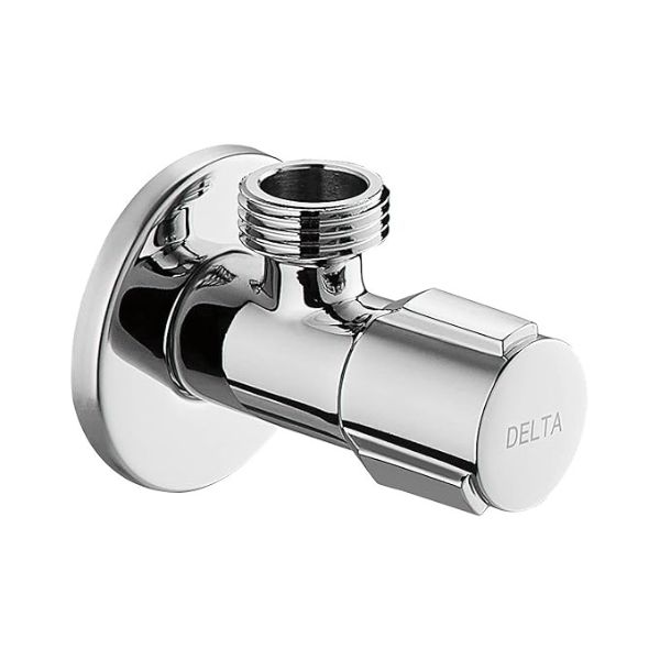 Round Quarter-Turn Angle Valve with Flange - Chrome - IAO36004