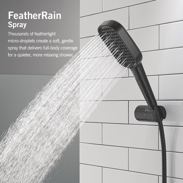 150mm x 89mm Multi-Function (4-Setting) Handshower with FeatherRain Spray