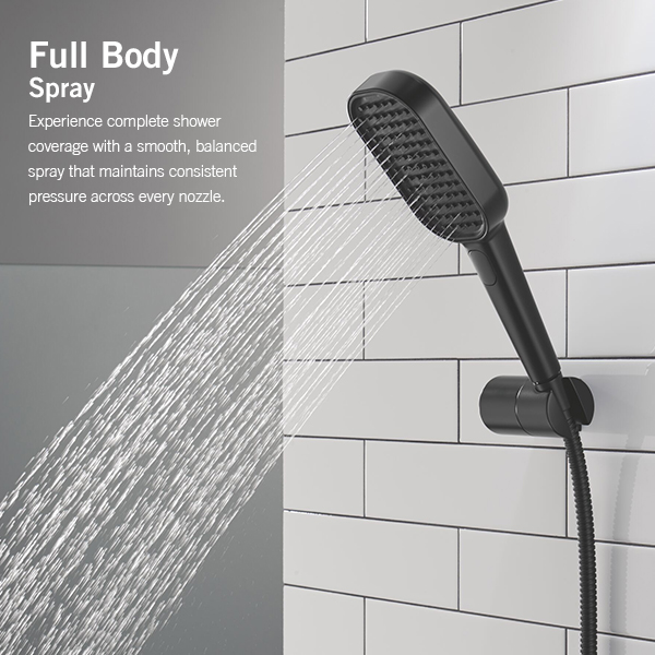 150mm x 89mm Multi-Function (4-Setting) Handshower with FeatherRain Spray