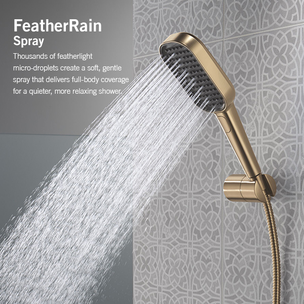 150mm x 89mm Multi-Function (4-Setting) Handshower with FeatherRain Spray