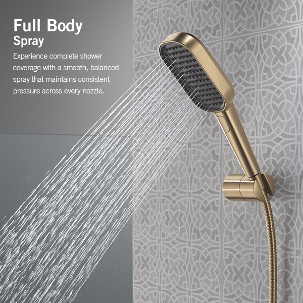 150mm x 89mm Multi-Function (4-Setting) Handshower with FeatherRain Spray