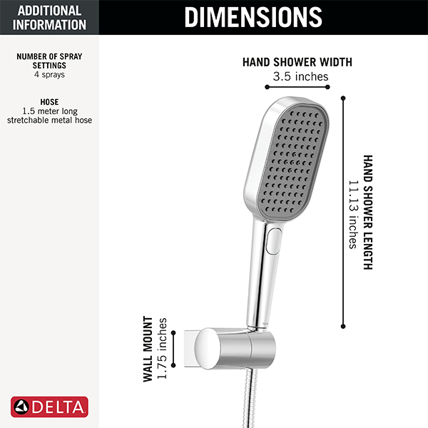 4-Setting Handshower with FeatherRain Spray