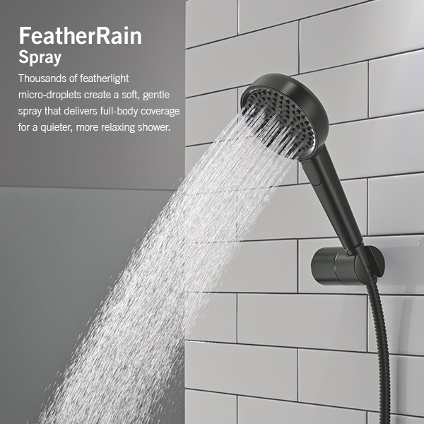 114mm Multi-Function (4-Setting) Handshower with FeatherRain Spray