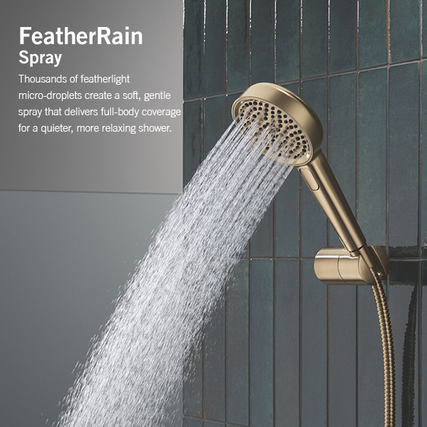114mm Multi-Function (4-Setting) Handshower with FeatherRain Spray
