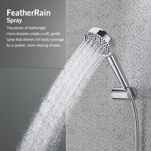 114mm Multi-Function (4-Setting) Handshower with FeatherRain Spray