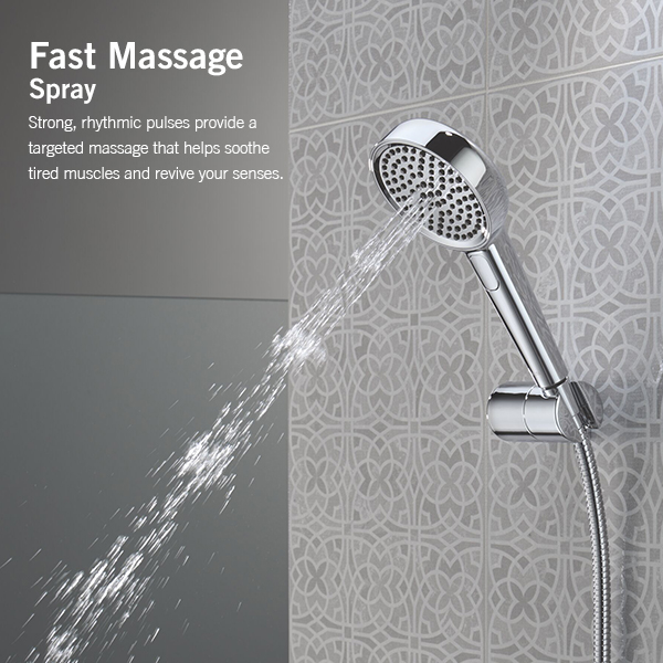 114mm Multi-Function (4-Setting) Handshower with FeatherRain Spray