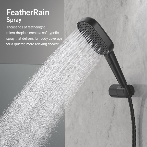 150mm x 89mm Multi-Function (4-Setting) Handshower with FeatherRain Spray