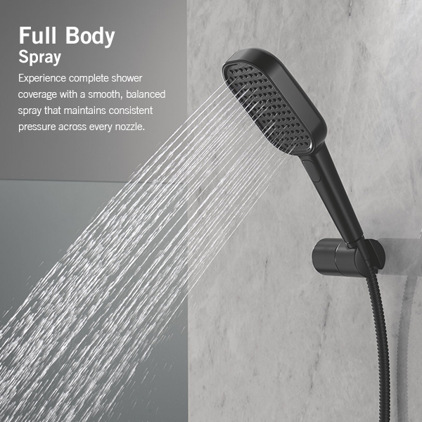 150mm x 89mm Multi-Function (4-Setting) Handshower with FeatherRain Spray