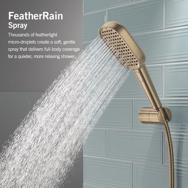 150mm x 89mm Multi-Function (4-Setting) Handshower with FeatherRain Spray