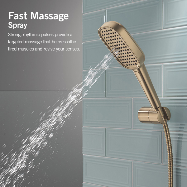 150mm x 89mm Multi-Function (4-Setting) Handshower with FeatherRain Spray