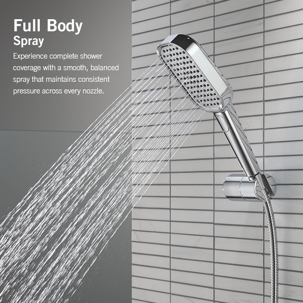 150mm x 89mm Multi-Function (4-Setting) Handshower with FeatherRain Spray