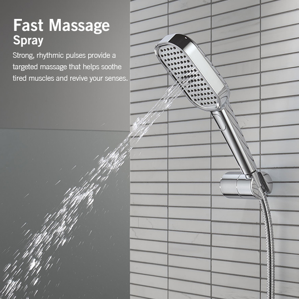 150mm x 89mm Multi-Function (4-Setting) Handshower with FeatherRain Spray
