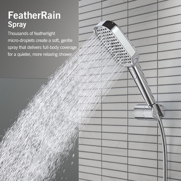 150mm x 89mm Multi-Function (4-Setting) Handshower with FeatherRain Spray
