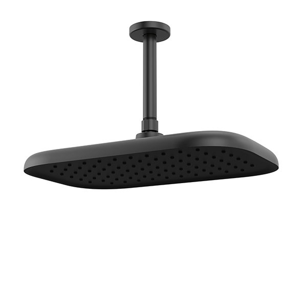 356 x 229 mm Single Function Shower Head with Grey Spray Face