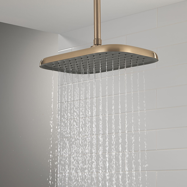356 x 229 mm Single Function Shower Head with Grey Spray Face