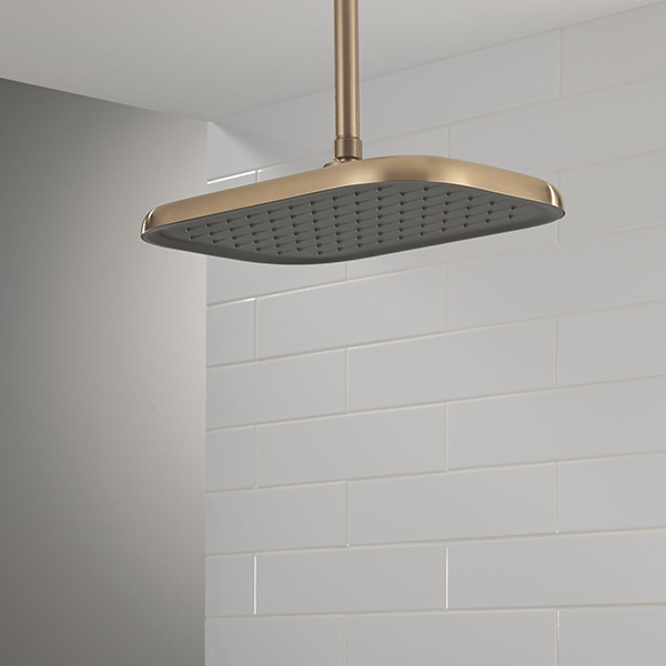 356 x 229 mm Single Function Shower Head with Grey Spray Face