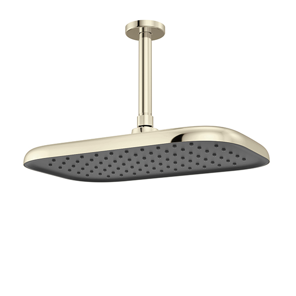 356 x 229 mm Single Function Shower Head with Grey Spray Face