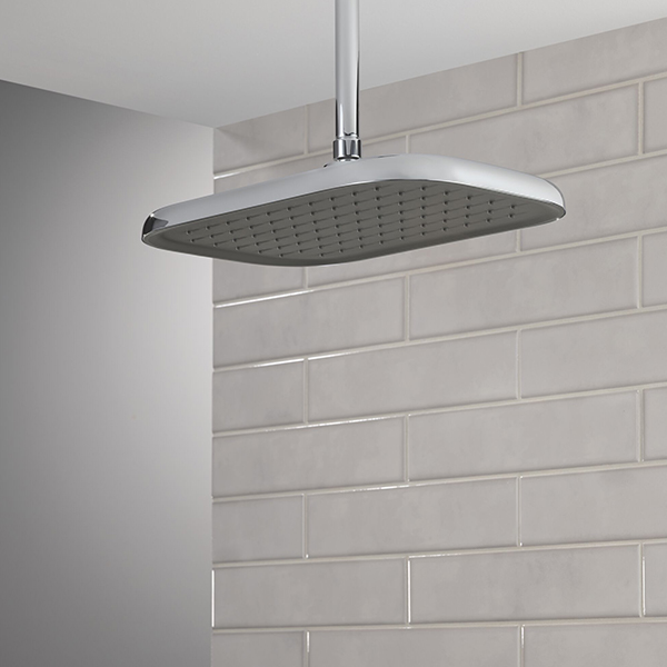 356 x 229 mm Single Function Shower Head with Grey Spray Face