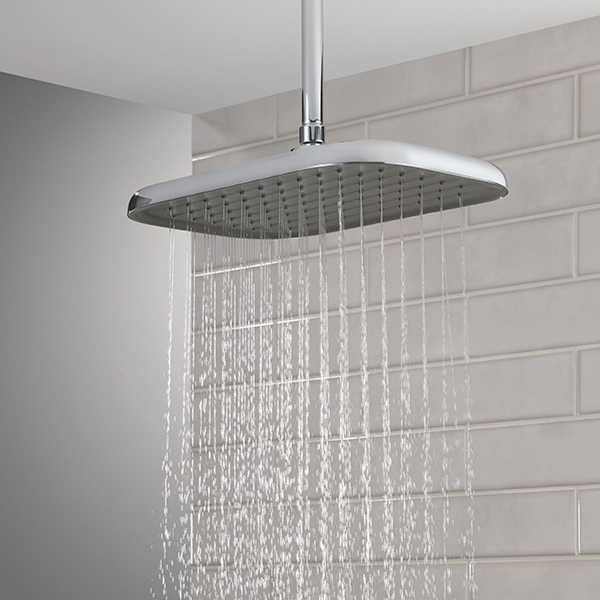 356 x 229 mm Single Function Shower Head with Grey Spray Face