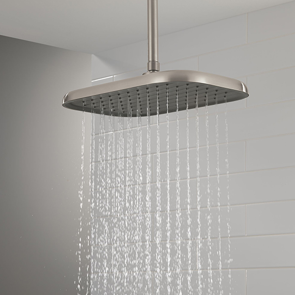 356 x 229 mm Single Function Shower Head with Grey Spray Face